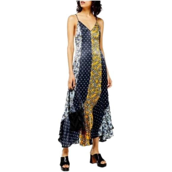 topshop midi slip dress